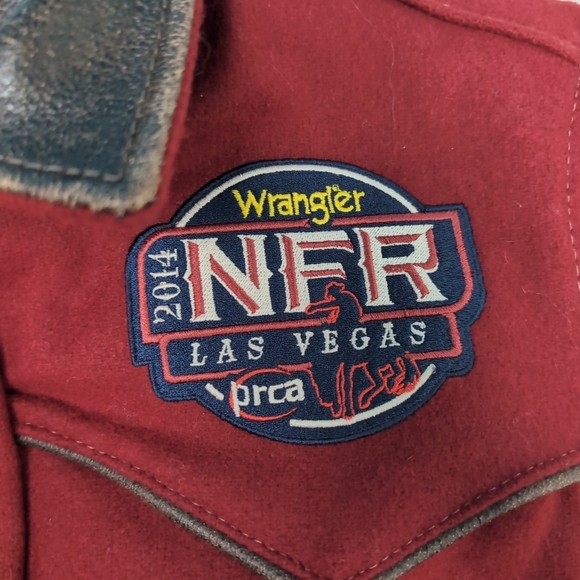 Boyd Gaming Wool 2014 Vegas NFR Gold Coast Red Vest Size Large Made In Usa - Picture 2 of 9